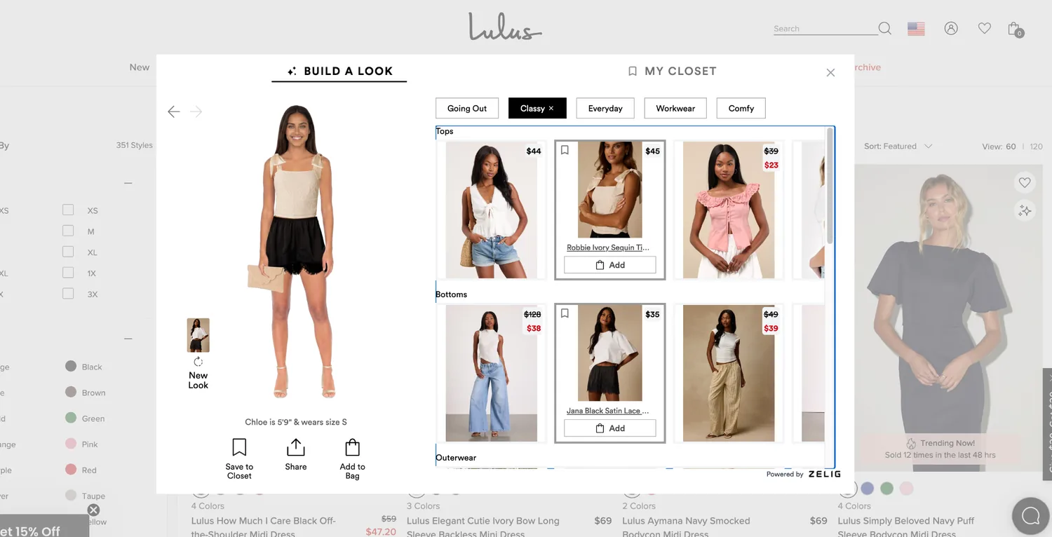 Build a Look on Lulus styling a cream top with black shorts for a Classy occasion