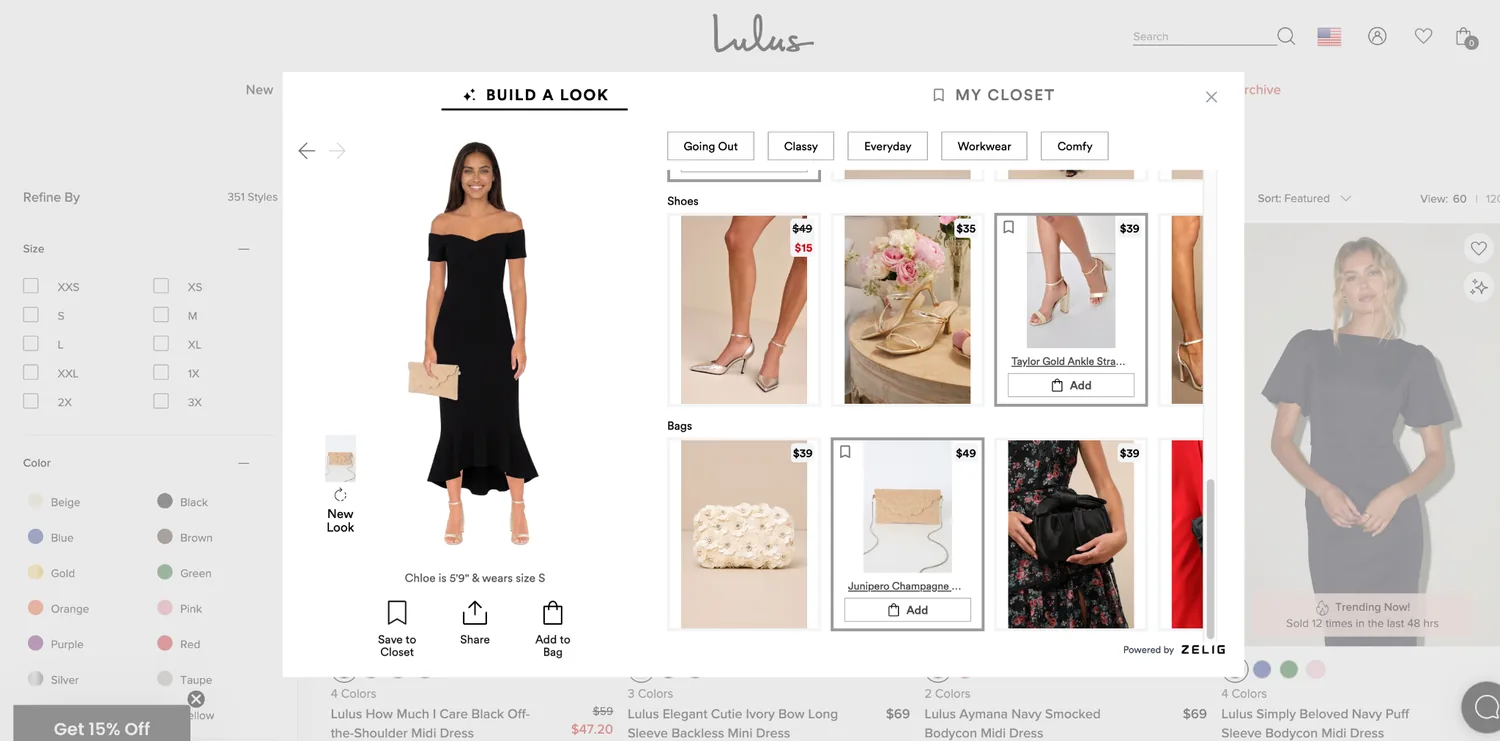Build a Look on Lulus swapping in a champagne clutch to finish the look