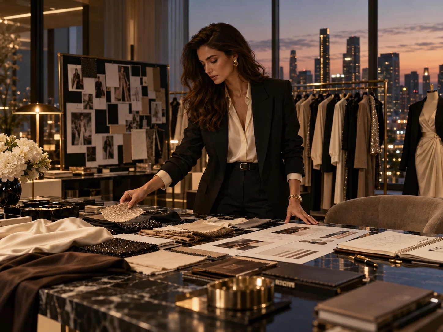 A merchandising lead reviews samples and a mood board alone, the inconclusive readout stage where a retail AI pilot stalls