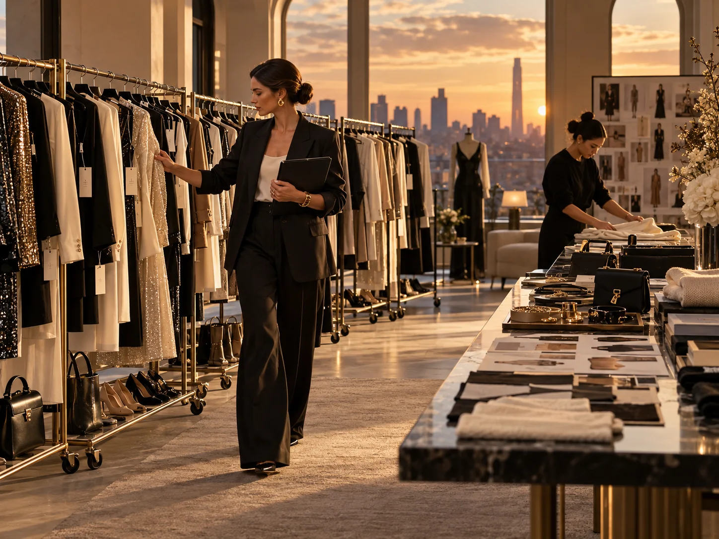 A retail leader walking a full rail of assortment, the scale a pilot has to reach before it proves anything